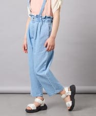 KJLGD02039 a.v.v KIDS(アー・ヴェ・ヴェ) [120-160]サス付きテーパードパンツ ライトブルー