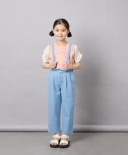 KJLGD02039 a.v.v KIDS(アー・ヴェ・ヴェ) [120-160]サス付きテーパードパンツ ライトブルー