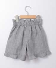 KJLGD06034 a.v.v KIDS(アー・ヴェ・ヴェ) [100-130]ウエストタックグレンチェックショートパンツ[WEB限定サイズ] ブラック