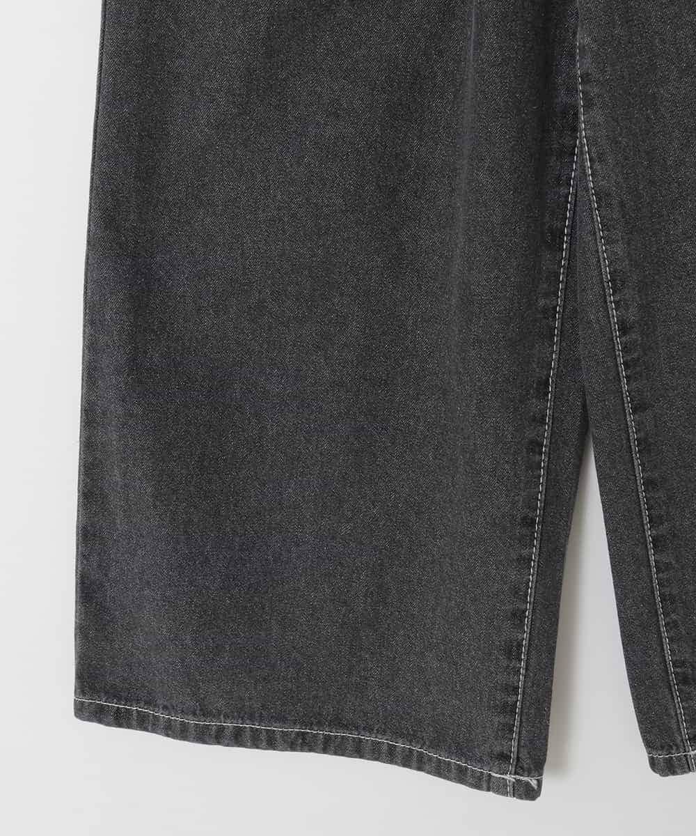 KJLGD31039 a.v.v KIDS(アー・ヴェ・ヴェ) [120-160]フリンジケミカルワイドデニム ダークグレー