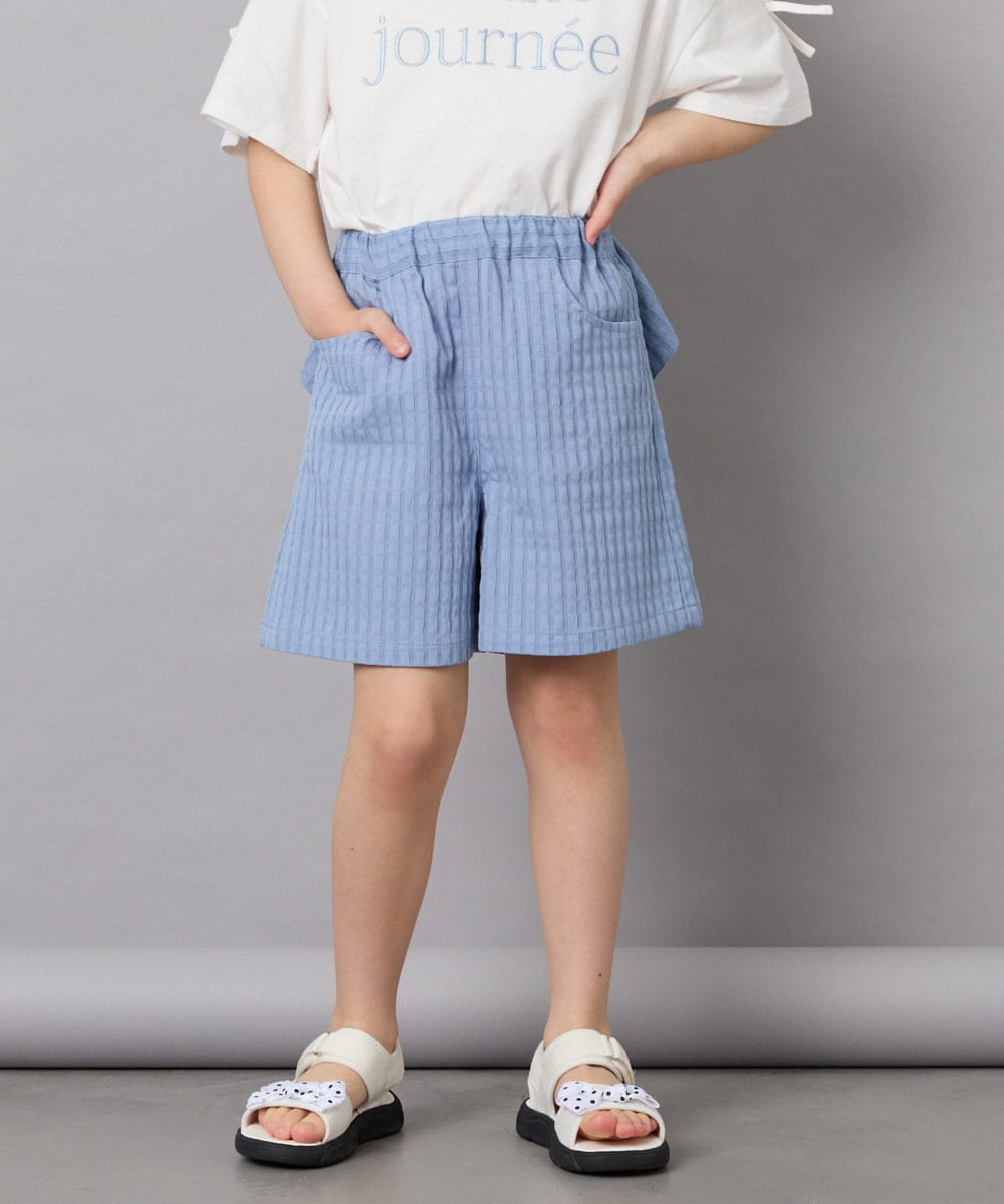 KJLGD55039 a.v.v KIDS(アー・ヴェ・ヴェ) [110-130]バックリボンショートパンツ ライトブルー