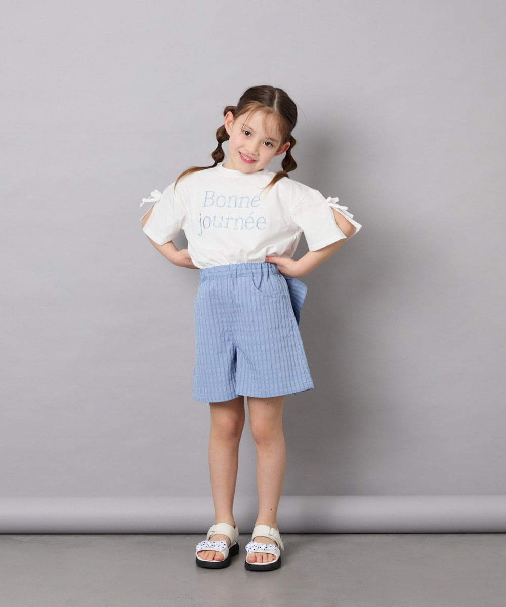 KJLGD55039 a.v.v KIDS(アー・ヴェ・ヴェ) [110-130]バックリボンショートパンツ ライトブルー