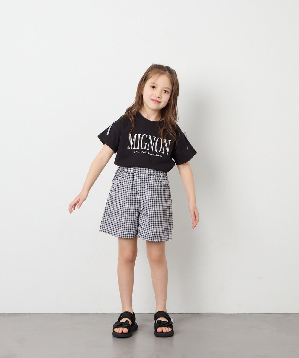 KJLGD55039 a.v.v KIDS(アー・ヴェ・ヴェ) [110-130]バックリボンショートパンツ ブラック