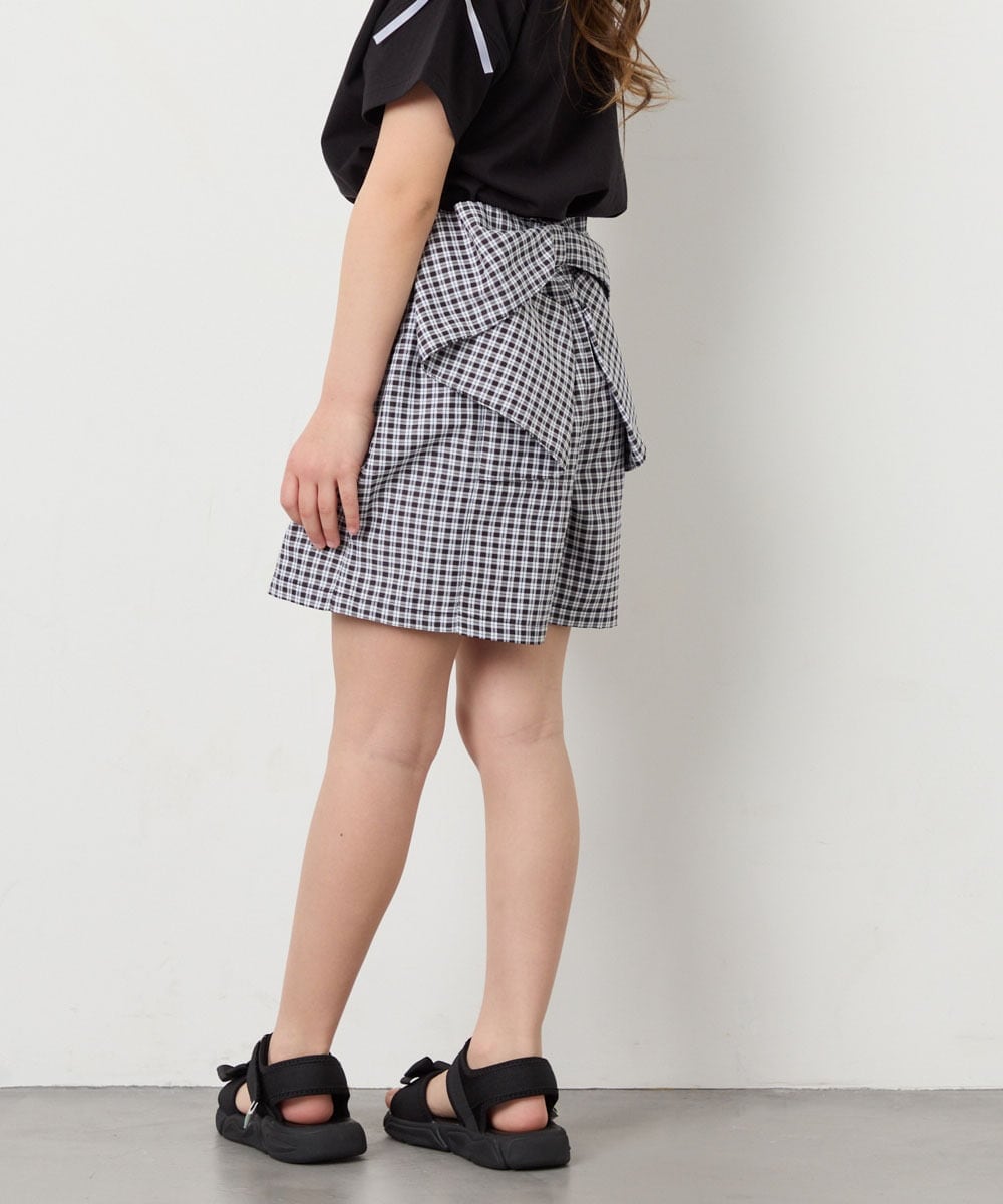 KJLGD55039 a.v.v KIDS(アー・ヴェ・ヴェ) [110-130]バックリボンショートパンツ ブラック