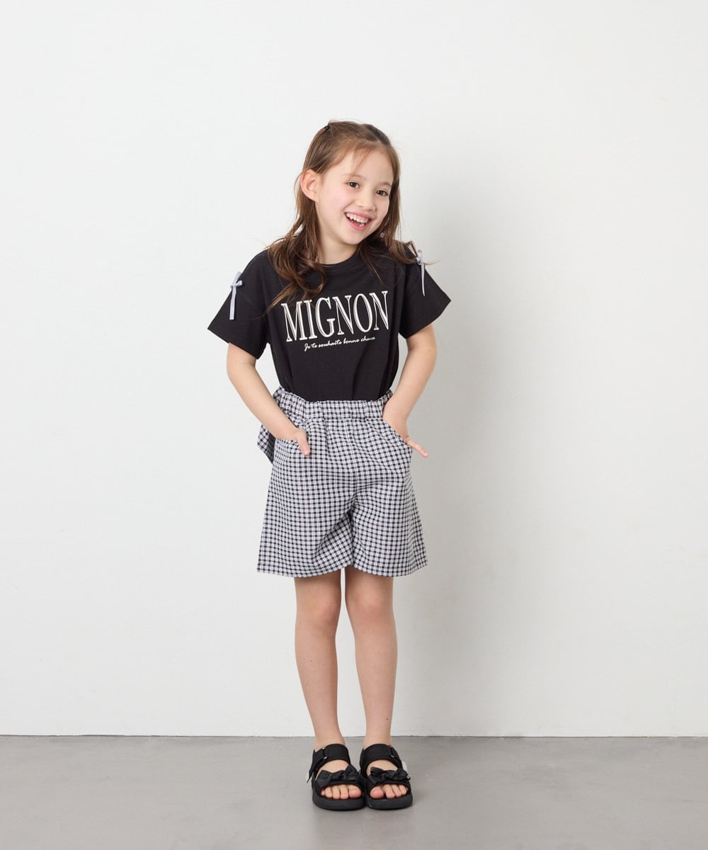 KJLGD55039 a.v.v KIDS(アー・ヴェ・ヴェ) [110-130]バックリボンショートパンツ ブラック
