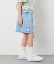 KJLGD56039 a.v.v KIDS(アー・ヴェ・ヴェ) [120-160]アソートデザインデニムキュロット ライトブルー