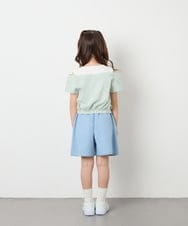 KJLGD56039 a.v.v KIDS(アー・ヴェ・ヴェ) [120-160]アソートデザインデニムキュロット ライトブルー