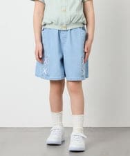 KJLGD56039 a.v.v KIDS(アー・ヴェ・ヴェ) [120-160]アソートデザインデニムキュロット ライトブルー
