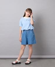 KJLGD56039 a.v.v KIDS(アー・ヴェ・ヴェ) [120-160]アソートデザインデニムキュロット ブルー