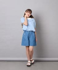 KJLGD56039 a.v.v KIDS(アー・ヴェ・ヴェ) [120-160]アソートデザインデニムキュロット ブルー