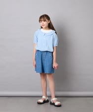 KJLGD56039 a.v.v KIDS(アー・ヴェ・ヴェ) [120-160]アソートデザインデニムキュロット ブルー