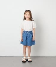 KJLGD56039 a.v.v KIDS(アー・ヴェ・ヴェ) [120-160]アソートデザインデニムキュロット ブルー