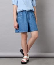 KJLGD56039 a.v.v KIDS(アー・ヴェ・ヴェ) [120-160]アソートデザインデニムキュロット ブルー