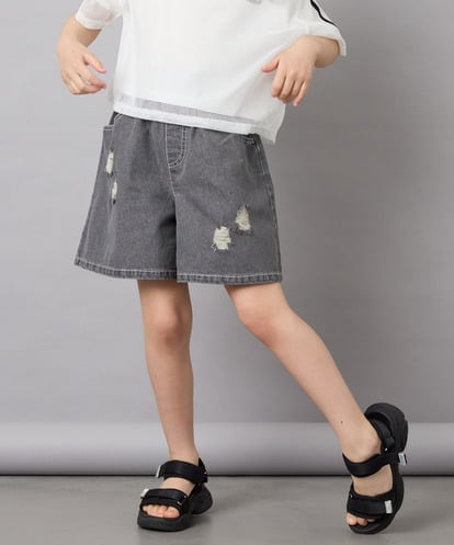 KJLGD56039 a.v.v KIDS [120-160]アソートデザインデニムキュロット