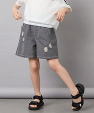 KJLGD56039 a.v.v KIDS(アー・ヴェ・ヴェ) [120-160]アソートデザインデニムキュロット ライトグレー