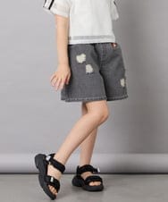 KJLGD56039 a.v.v KIDS(アー・ヴェ・ヴェ) [120-160]アソートデザインデニムキュロット ライトグレー