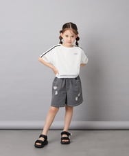 KJLGD56039 a.v.v KIDS(アー・ヴェ・ヴェ) [120-160]アソートデザインデニムキュロット ライトグレー