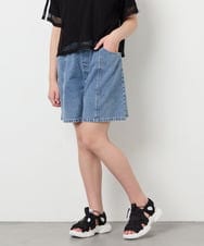 KJLGD57035 a.v.v KIDS(アー・ヴェ・ヴェ) [130-160]ケミカルデニムキュロット ブルー