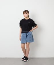 KJLGD57035 a.v.v KIDS(アー・ヴェ・ヴェ) [130-160]ケミカルデニムキュロット ブルー