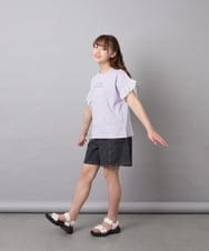 KJLGD57035 a.v.v KIDS(アー・ヴェ・ヴェ) [130-160]ケミカルデニムキュロット ダークグレー