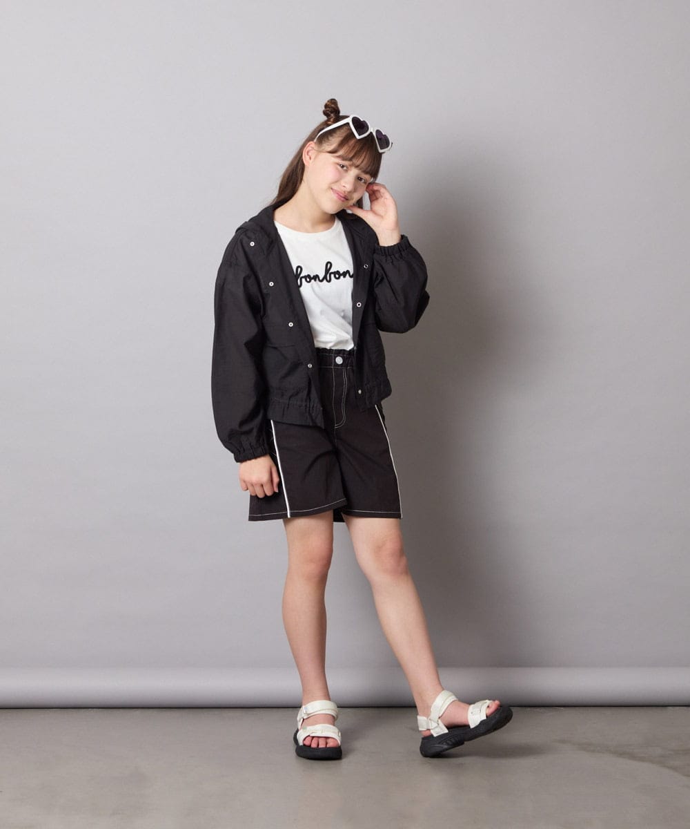 KJLGD60034 a.v.v KIDS(アー・ヴェ・ヴェ) [120-160]【速乾/冷感】水陸両用アクティブハーフパンツ ブラック