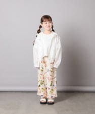 KJLGD63044 a.v.v KIDS(アー・ヴェ・ヴェ) [120-150]【ママとお揃いコーデが叶う】フラワープリントワイドパンツ アイボリー