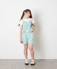 KJLGD68039 a.v.v KIDS(アー・ヴェ・ヴェ) [120-160]【セットアップ可能】タックショートパンツ グリーン