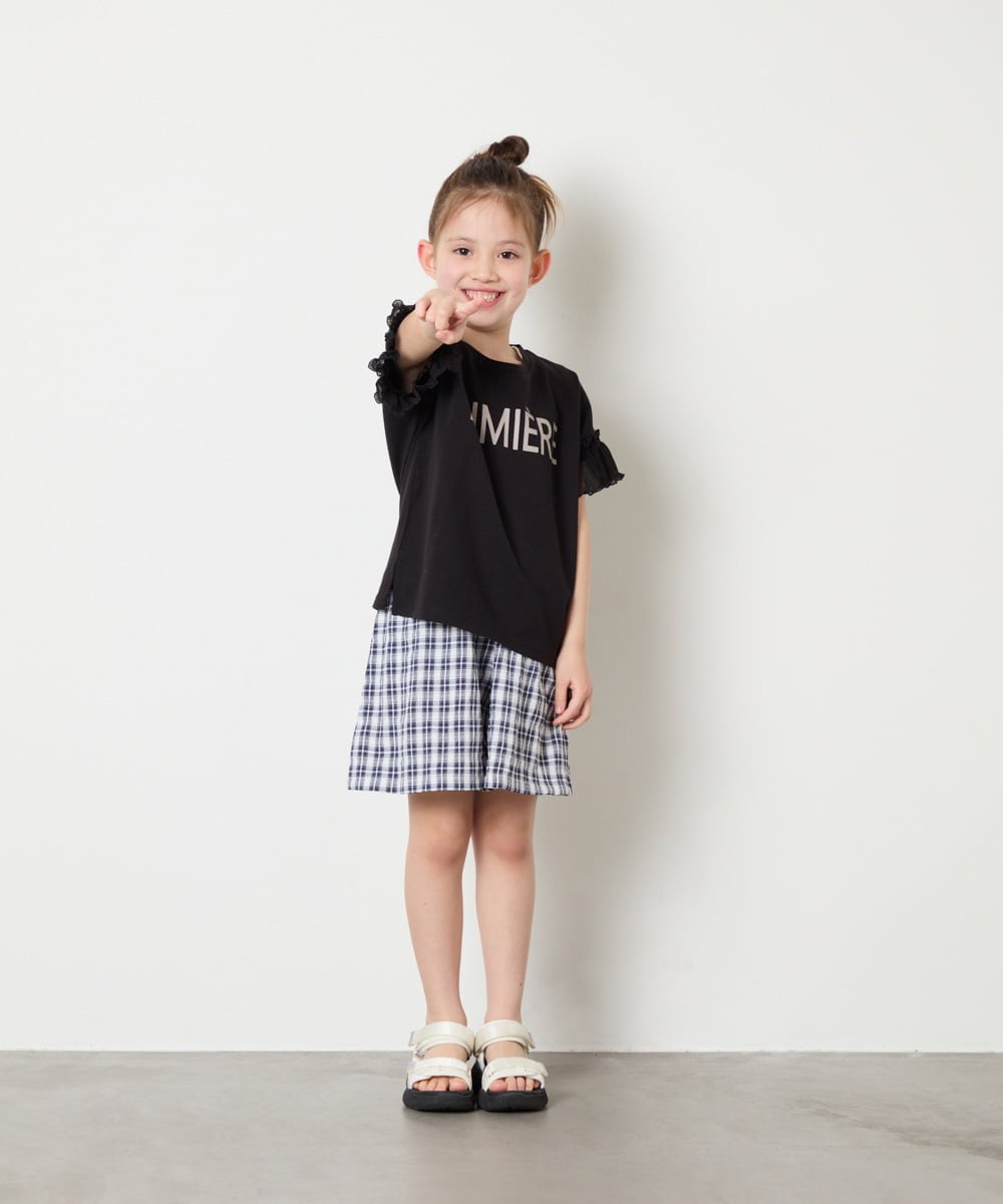 KJLGD68039 a.v.v KIDS(アー・ヴェ・ヴェ) [120-160]【セットアップ可能】タックショートパンツ ネイビー