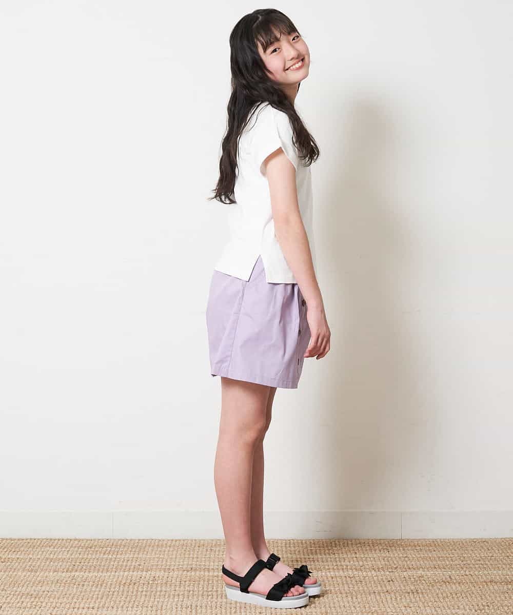 KJLGN62034 a.v.v KIDS(アー・ヴェ・ヴェ) [140-150]フロントボタンラップパンツ ブルー