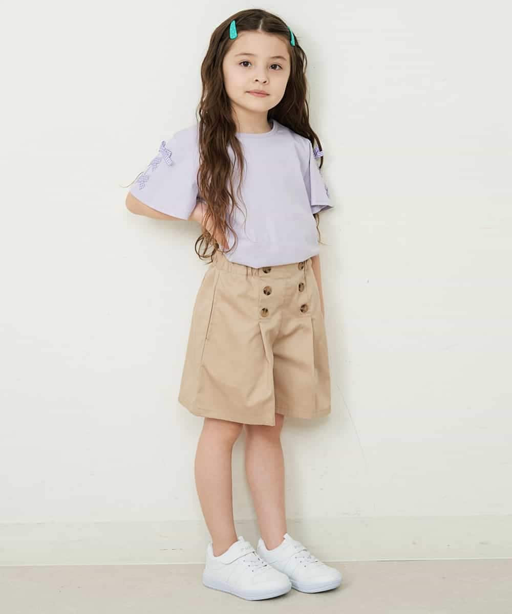 KJLGP03029 a.v.v KIDS(アー・ヴェ・ヴェ) [100-130]フロントボタンショートパンツ ミント