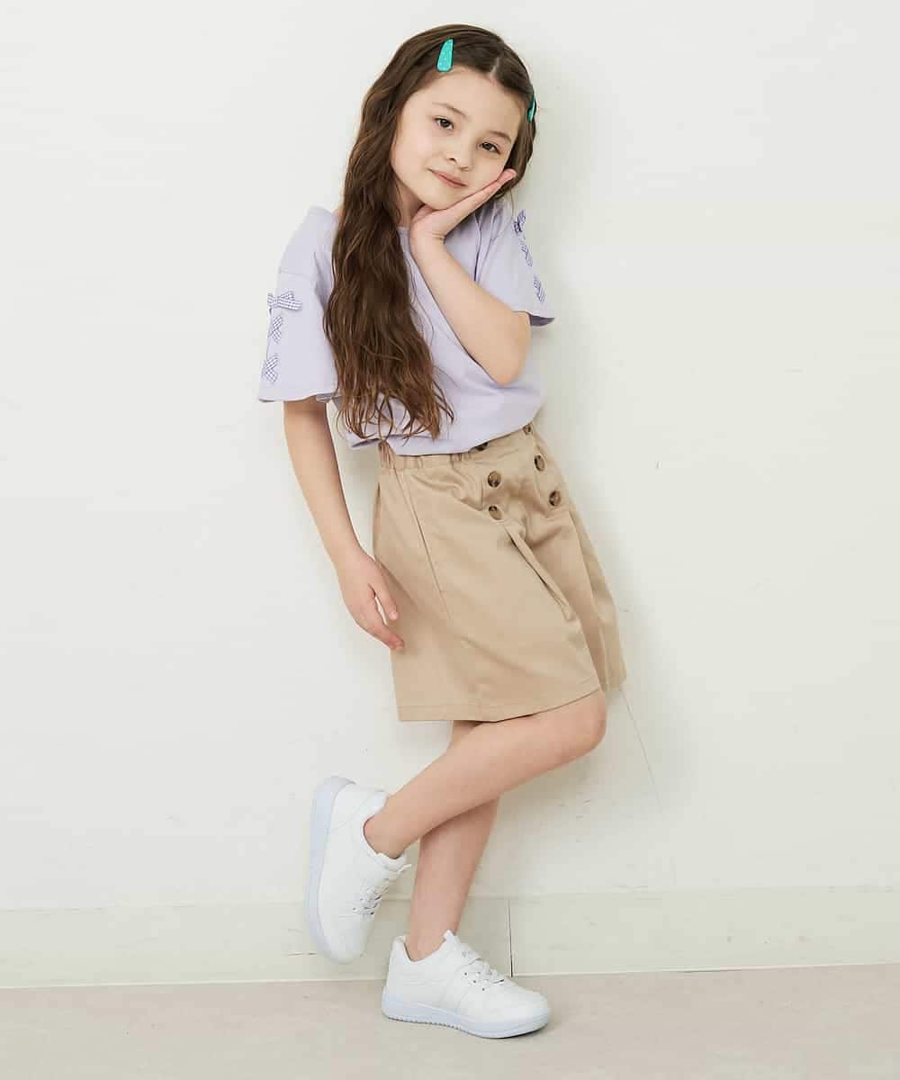 KJLGP03029 a.v.v KIDS(アー・ヴェ・ヴェ) [100-130]フロントボタンショートパンツ ミント