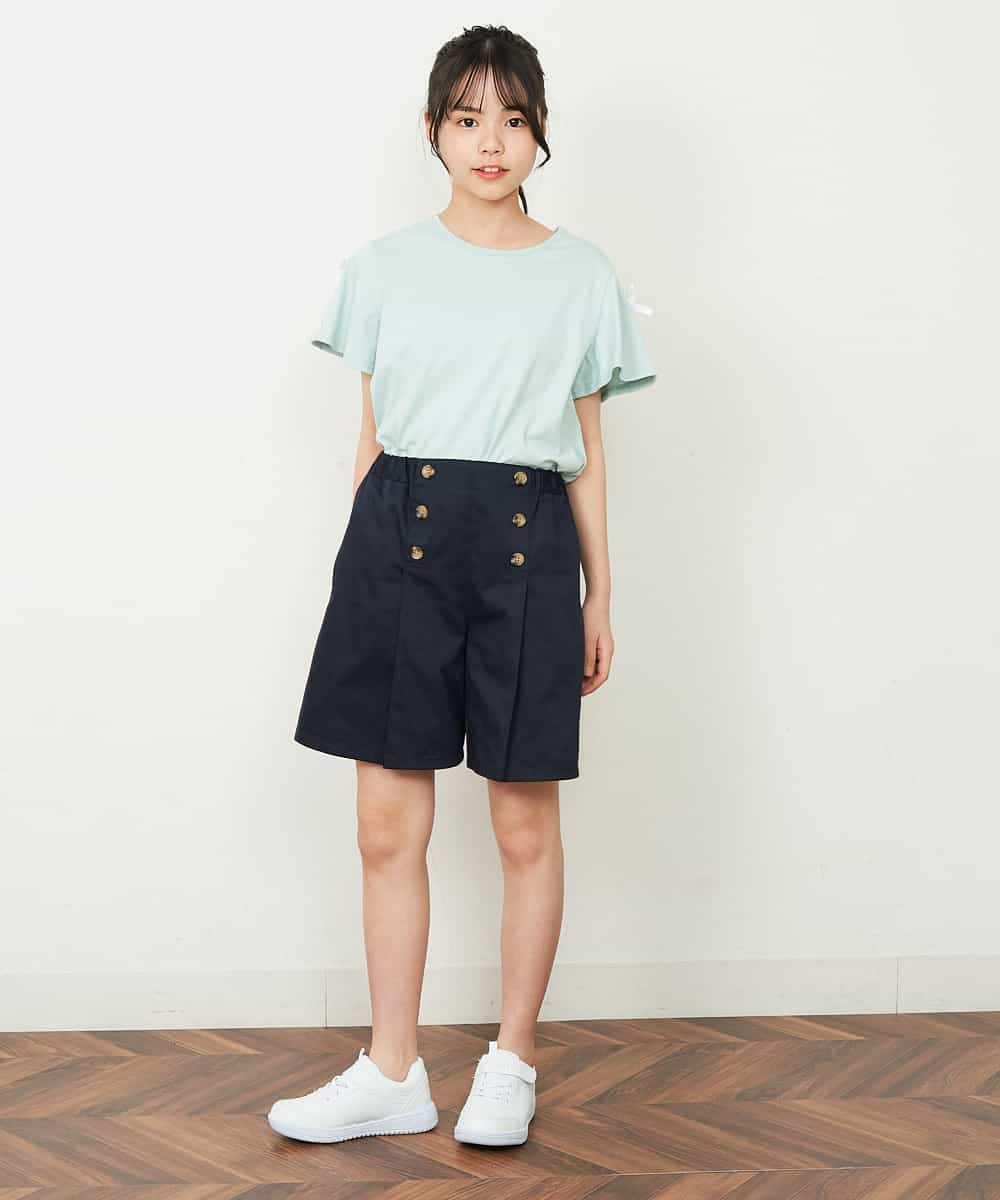 KJLGP03029 a.v.v KIDS(アー・ヴェ・ヴェ) [100-130]フロントボタンショートパンツ ミント