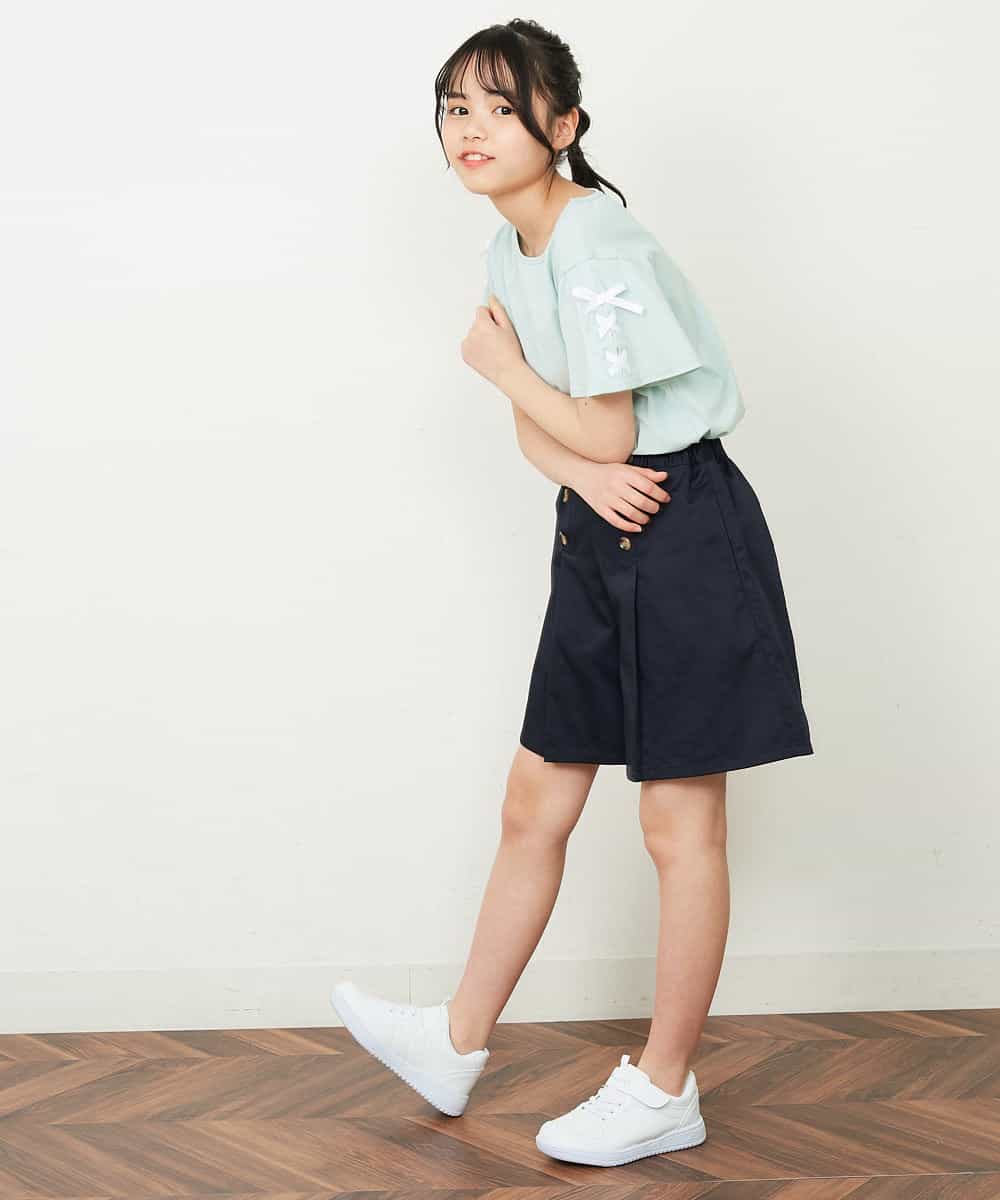 KJLGP03029 a.v.v KIDS(アー・ヴェ・ヴェ) [100-130]フロントボタンショートパンツ ミント