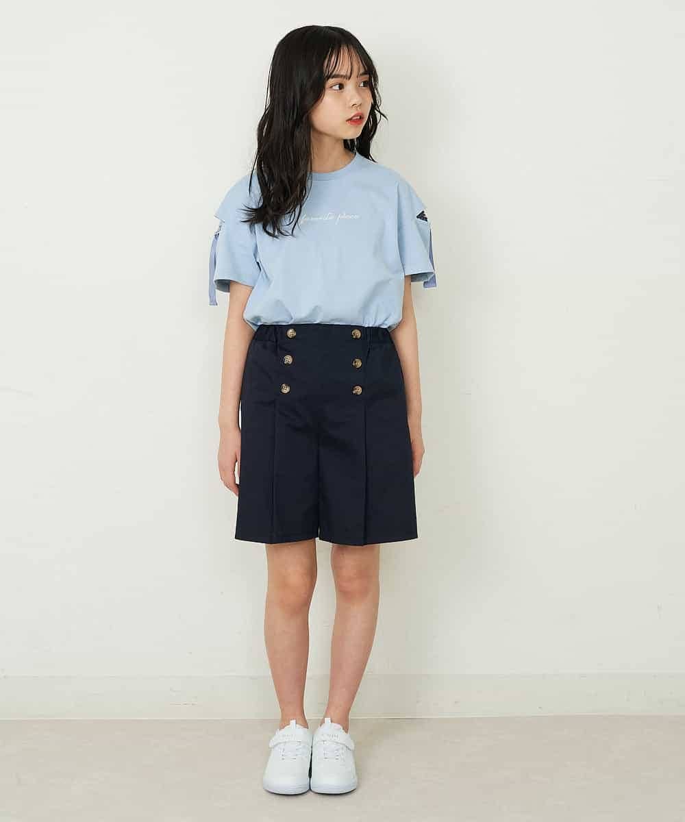 KJLGP03029 a.v.v KIDS(アー・ヴェ・ヴェ) [100-130]フロントボタンショートパンツ ミント