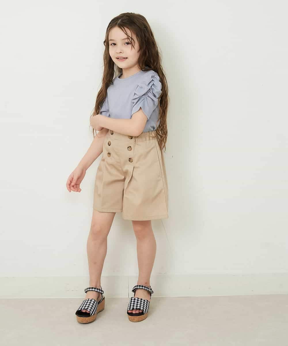 KJLGP03029 a.v.v KIDS(アー・ヴェ・ヴェ) [100-130]フロントボタンショートパンツ ミント