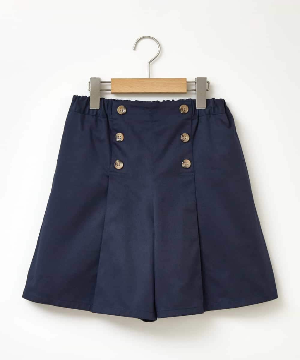 KJLGP03029 a.v.v KIDS(アー・ヴェ・ヴェ) [100-130]フロントボタンショートパンツ ネイビー
