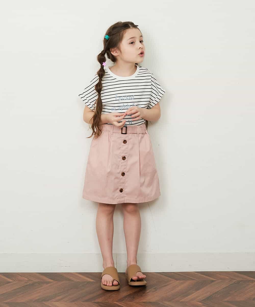 KJLGP04029 a.v.v KIDS(アー・ヴェ・ヴェ) [100-130]フロントボタンスカパン デニム
