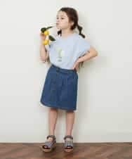 KJLGP04029 a.v.v KIDS(アー・ヴェ・ヴェ) [100-130]フロントボタンスカパン デニム