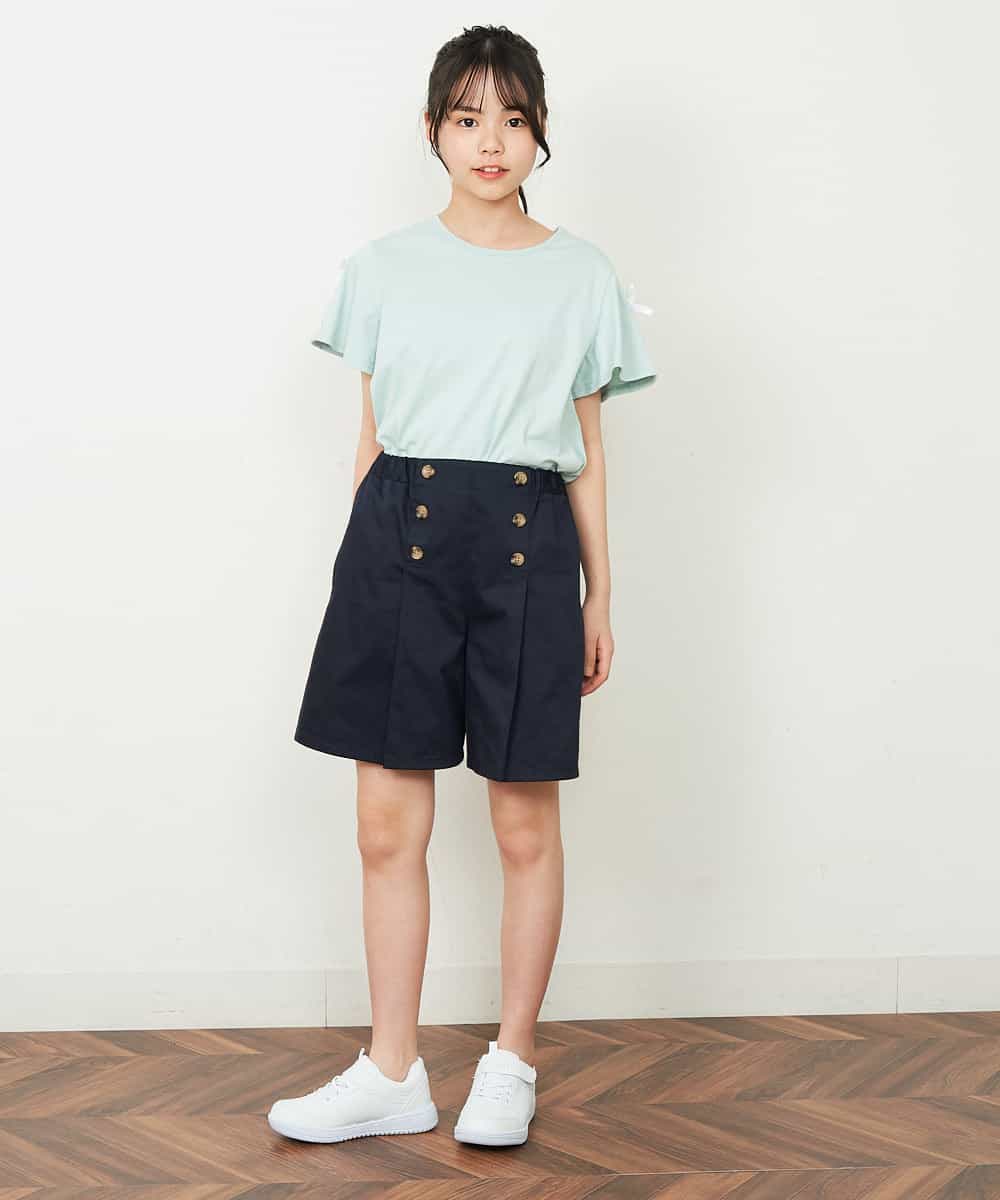 140-150]フロントボタンショートパンツ(ハーフ・ショート丈パンツ