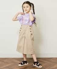 KJLGR07044 a.v.v KIDS(アー・ヴェ・ヴェ) [160]【2WAY】サスペンダー付きフロントボタンパンツ ベージュ