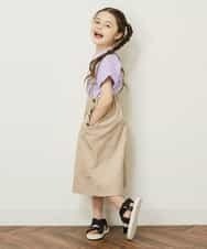 KJLGR07044 a.v.v KIDS(アー・ヴェ・ヴェ) [160]【2WAY】サスペンダー付きフロントボタンパンツ ベージュ