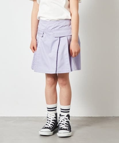 KJLGS01029 a.v.v KIDS [100-130]フロントポケットタックプリーツスカパン