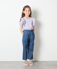 KJLGS02029 a.v.v KIDS(アー・ヴェ・ヴェ) [100-130]サスペンダー付きテーパードパンツ デニム