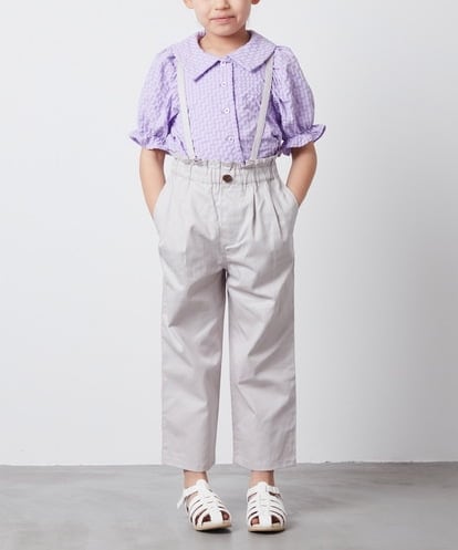 KJLGS02029 a.v.v KIDS [100-130]サスペンダー付きテーパードパンツ