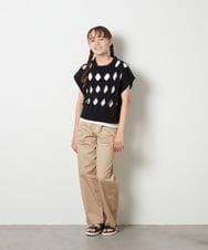 KJLGS30039 a.v.v KIDS(アー・ヴェ・ヴェ) [150-160]タックストレートパンツ ベージュ