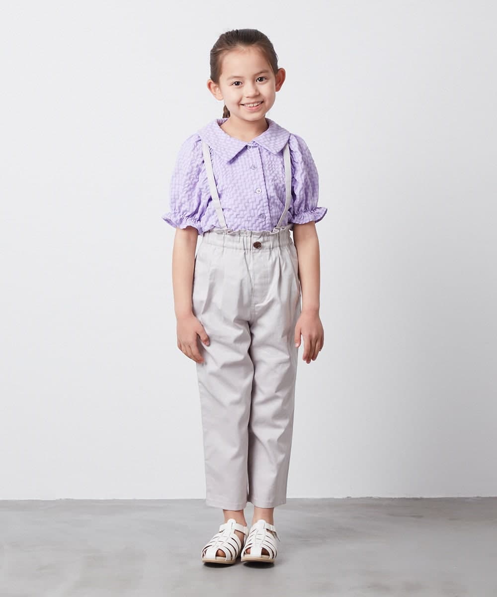 140-150]サスペンダー付きテーパードパンツ(フルレングスパンツ 