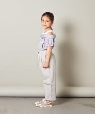 KJLGT02034 a.v.v KIDS(アー・ヴェ・ヴェ) [140-150]サスペンダー付きテーパードパンツ ブラック