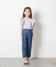 KJLGT02034 a.v.v KIDS(アー・ヴェ・ヴェ) [140-150]サスペンダー付きテーパードパンツ ブラック