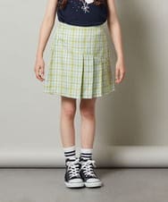 KJLGT12034 a.v.v KIDS(アー・ヴェ・ヴェ) [140-150]【セットアップ対応】アシメプリーツスカパン グリーン