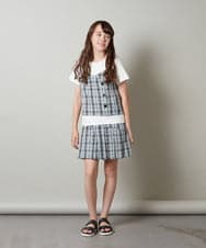 KJLGT12034 a.v.v KIDS(アー・ヴェ・ヴェ) [140-150]【セットアップ対応】アシメプリーツスカパン ブラック